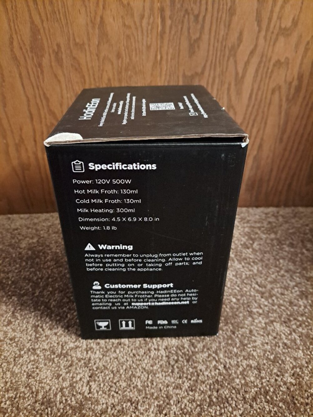 New in Box HadinEEon Automatic Electric Milk Frother, specifically model N11. - Picture 3 of 7